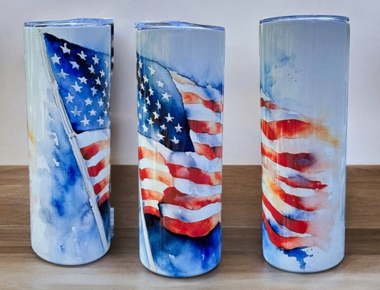 20 oz American Flag tumbler